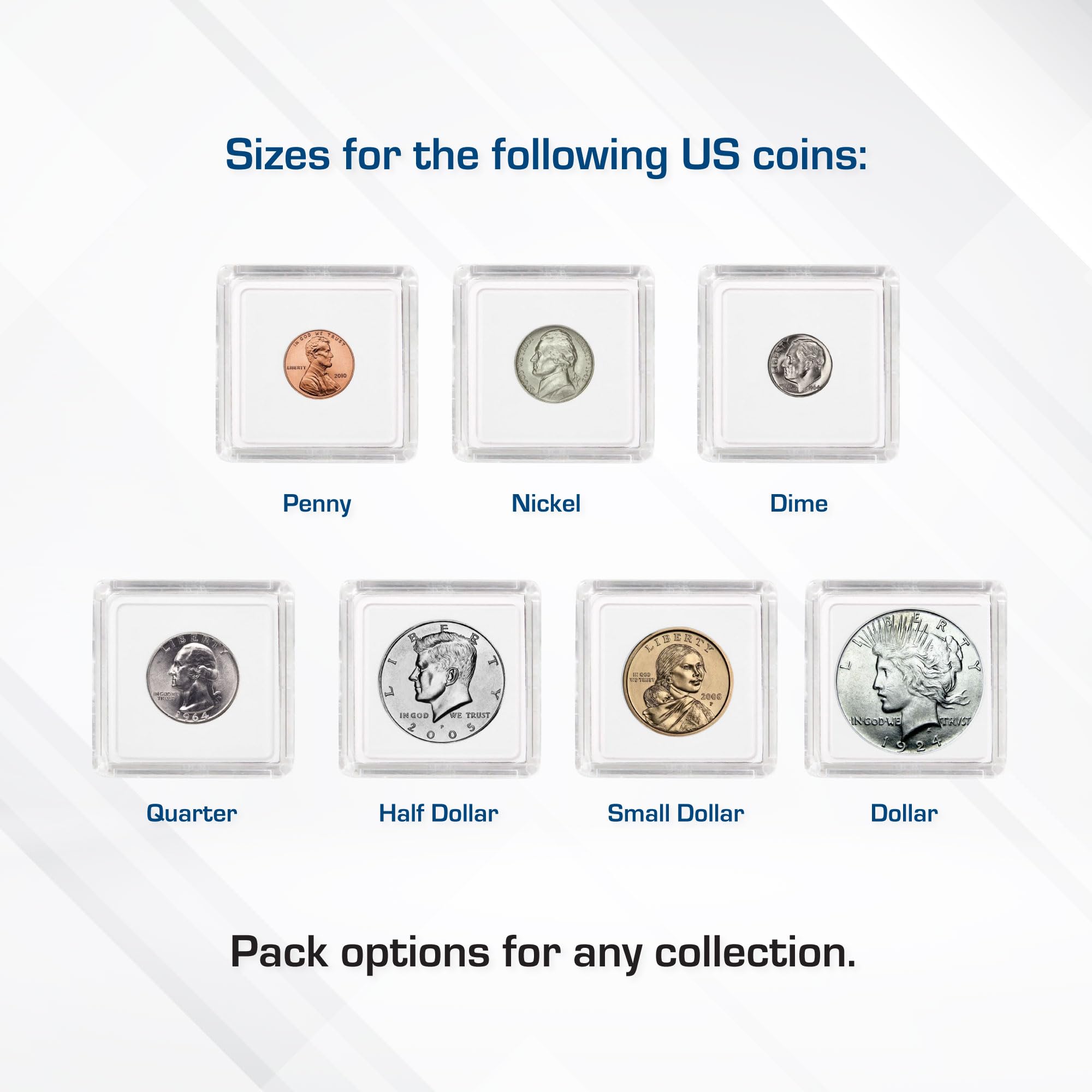 BCW 2x2 Coin Snap - 25 ct Dime Holder | Archival Safe Coin Protector | Crystal Clear Polystyrene Coin Display Case | Ideal for US Roosevelt, Barber, and Mercury Dimes | Coin Holders for Collectors - Image 5