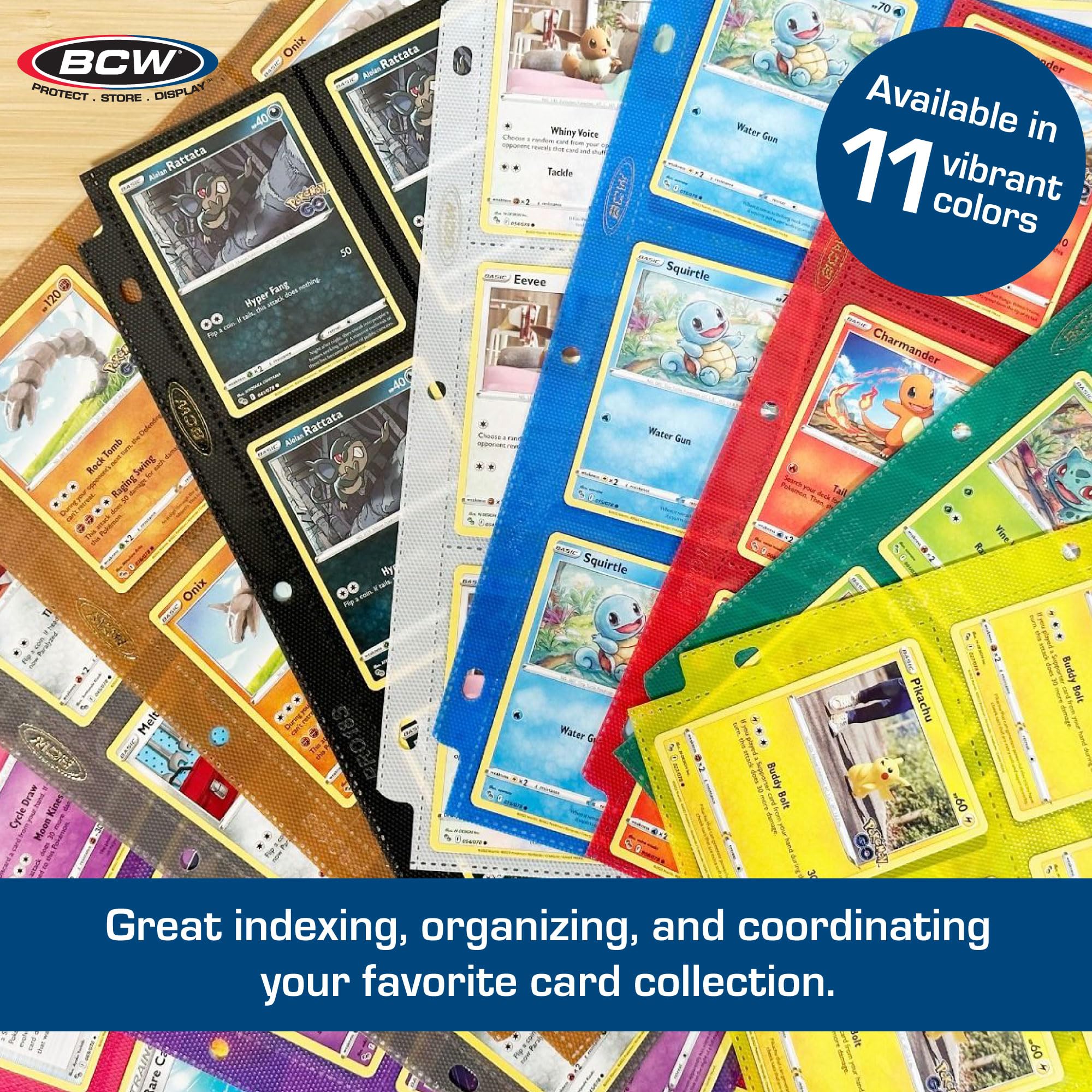 BCW Double-Sided 9-Pocket Pages Holder - 10 Black Pages | Trading Card Binder Sheets | Secure Side Loading | Ideal Card Storage and Display Solution - Image 5
